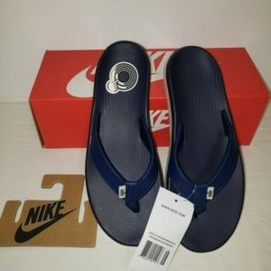women's nike navy blue flip flops